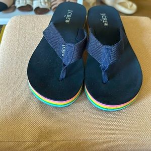 JCrew Navy Sandals size 8